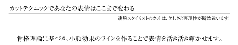 カットテクニックであなたの表情はここまで変わる。凄腕スタイリストのカットは、美しさと再現性が断然違います!